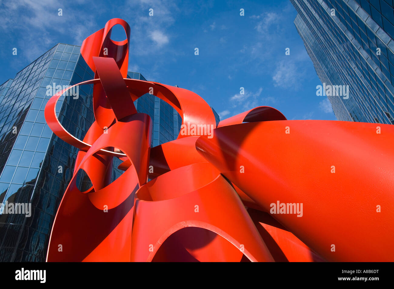 Skulptur von Alexander Liberman Führung Platz Oklahoma City Oklahoma USA Stockfoto