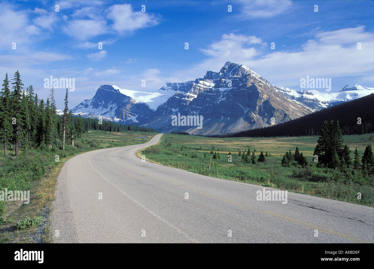 Mountain Highway Banff Nationalpark Alberta Kanada Stockfoto