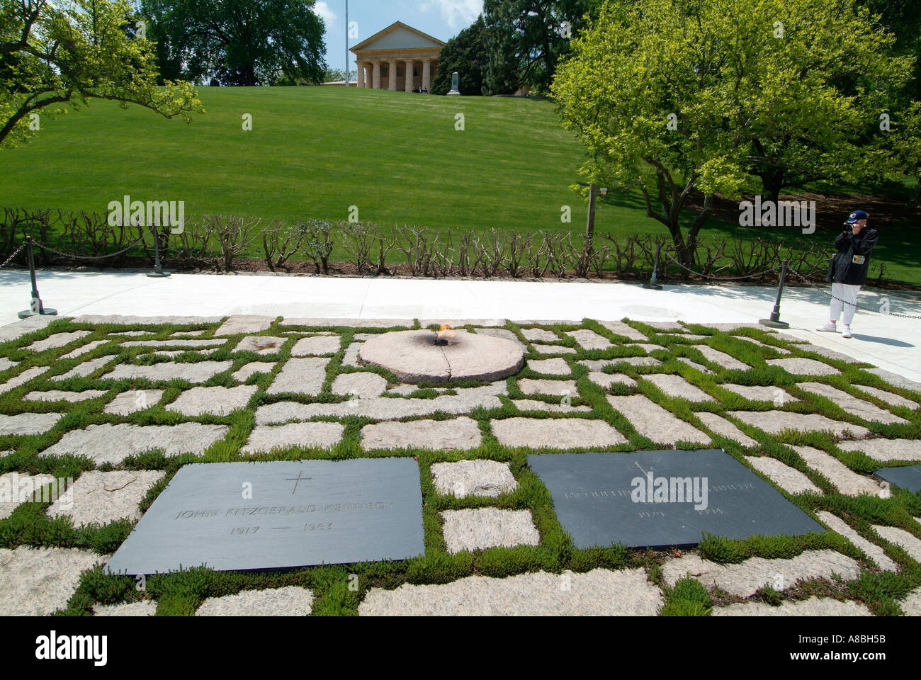JFK John Fitzgerald Kennedy Präsident Grabstätte Stockfoto