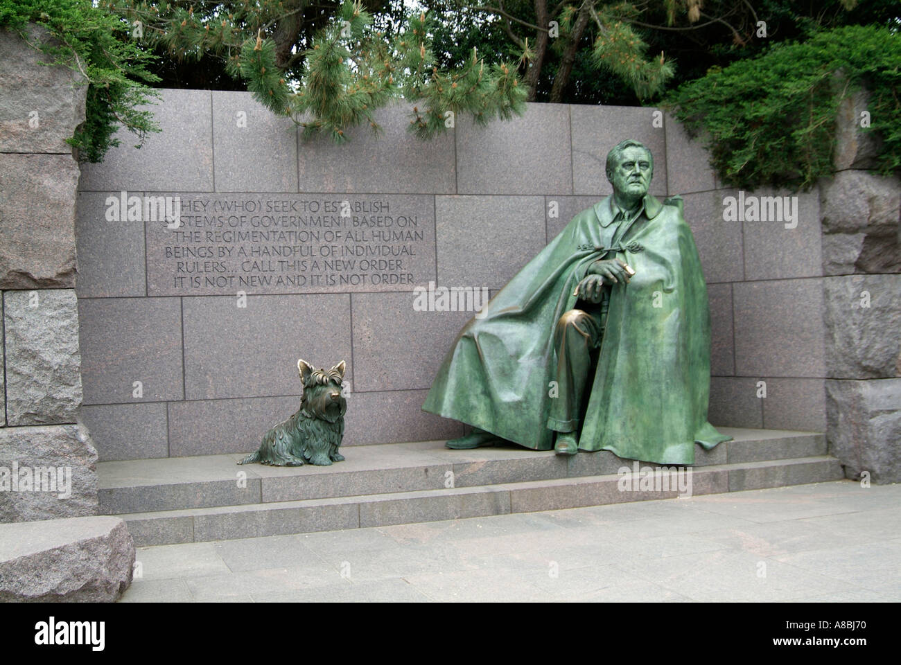 FDR Franklin Delano Roosevelt Memorial Stockfoto