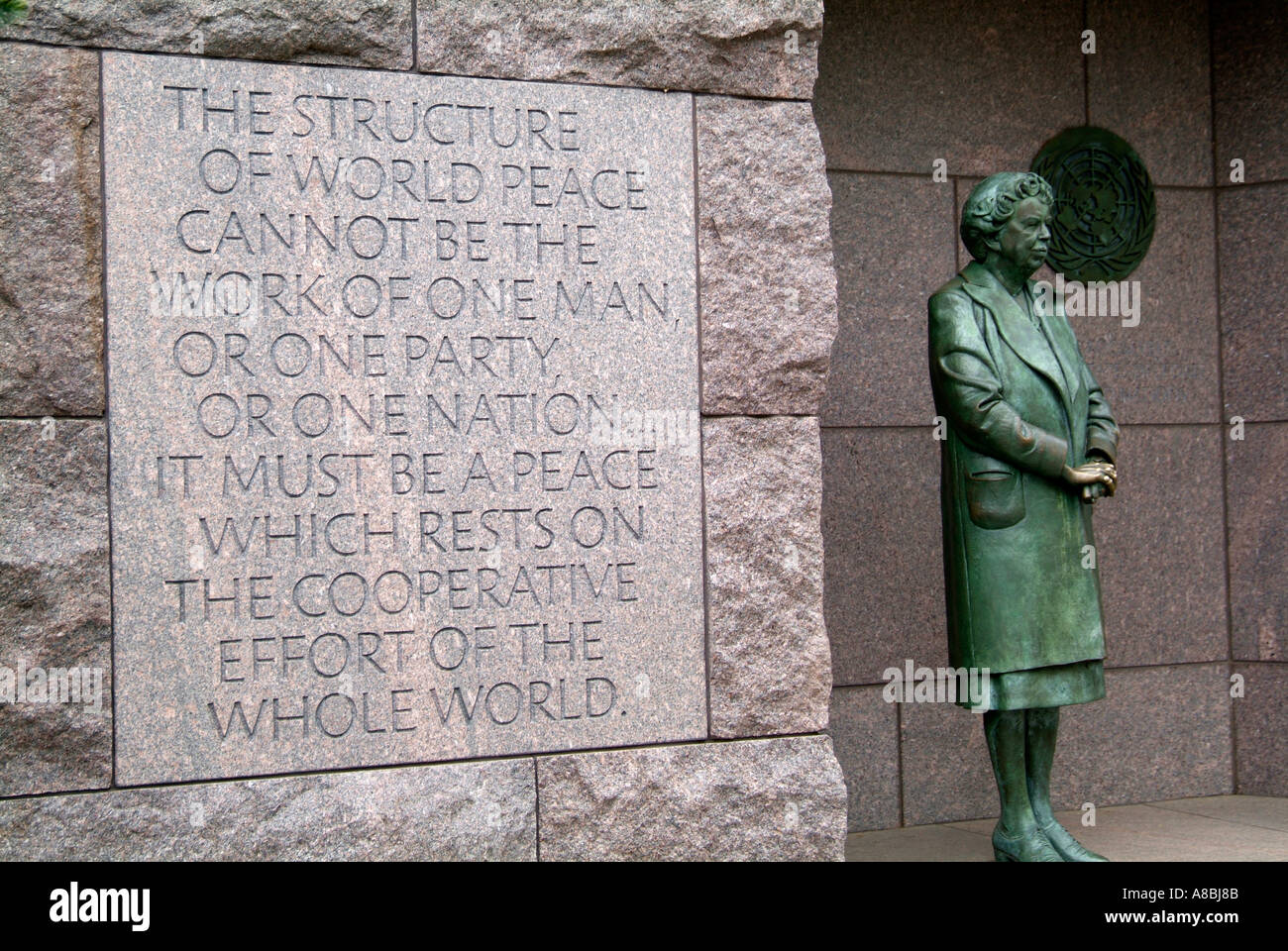 FDR Franklin Delano Roosevelt Memorial Eleanor Roosevelt Stockfoto
