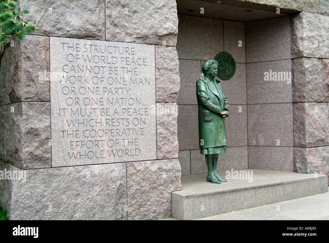 FDR Franklin Delano Roosevelt Memorial Eleanor Roosevelt Stockfoto