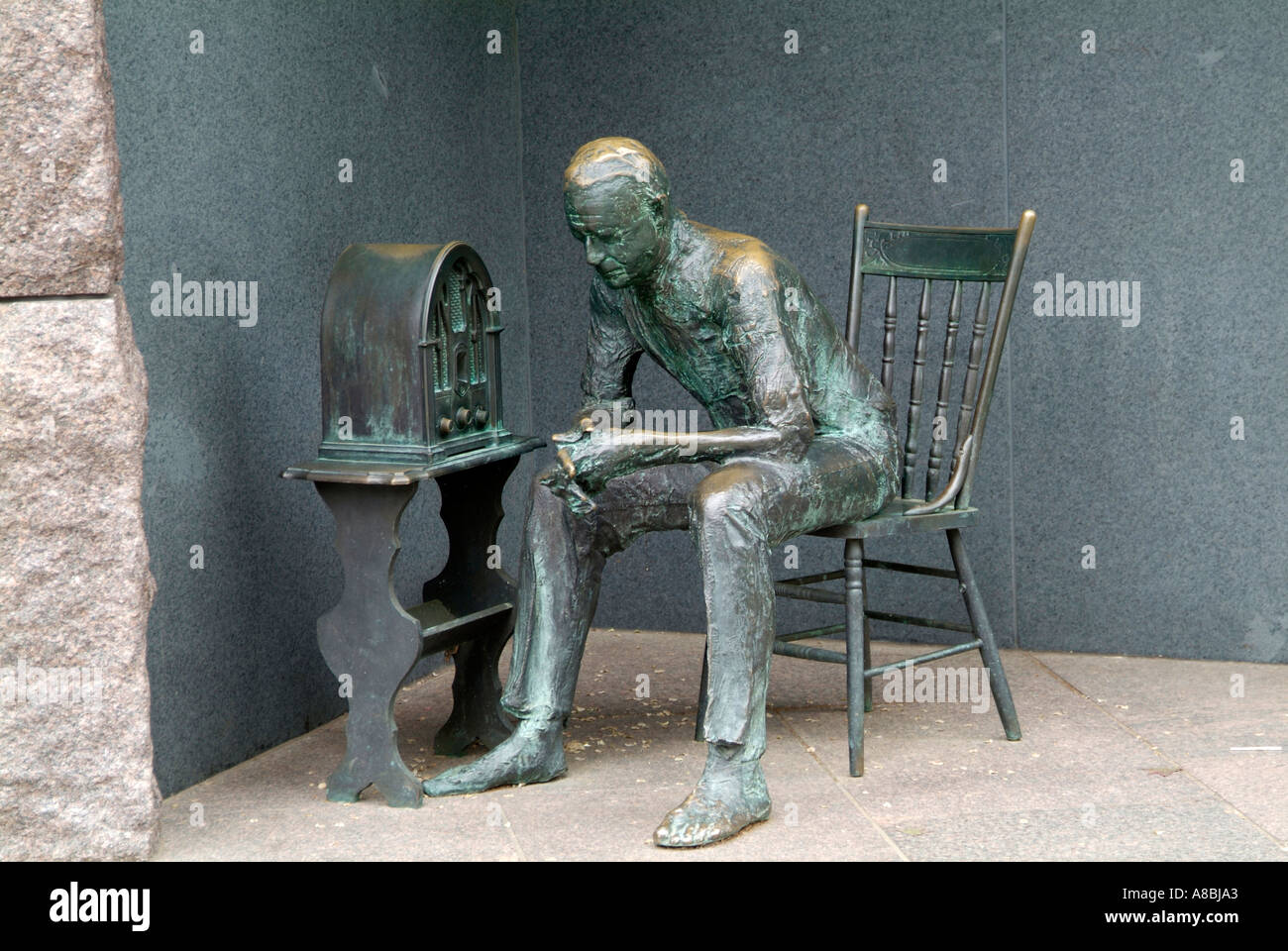 FDR Franklin Delano Roosevelt Memorial Kamingespräch Stockfoto