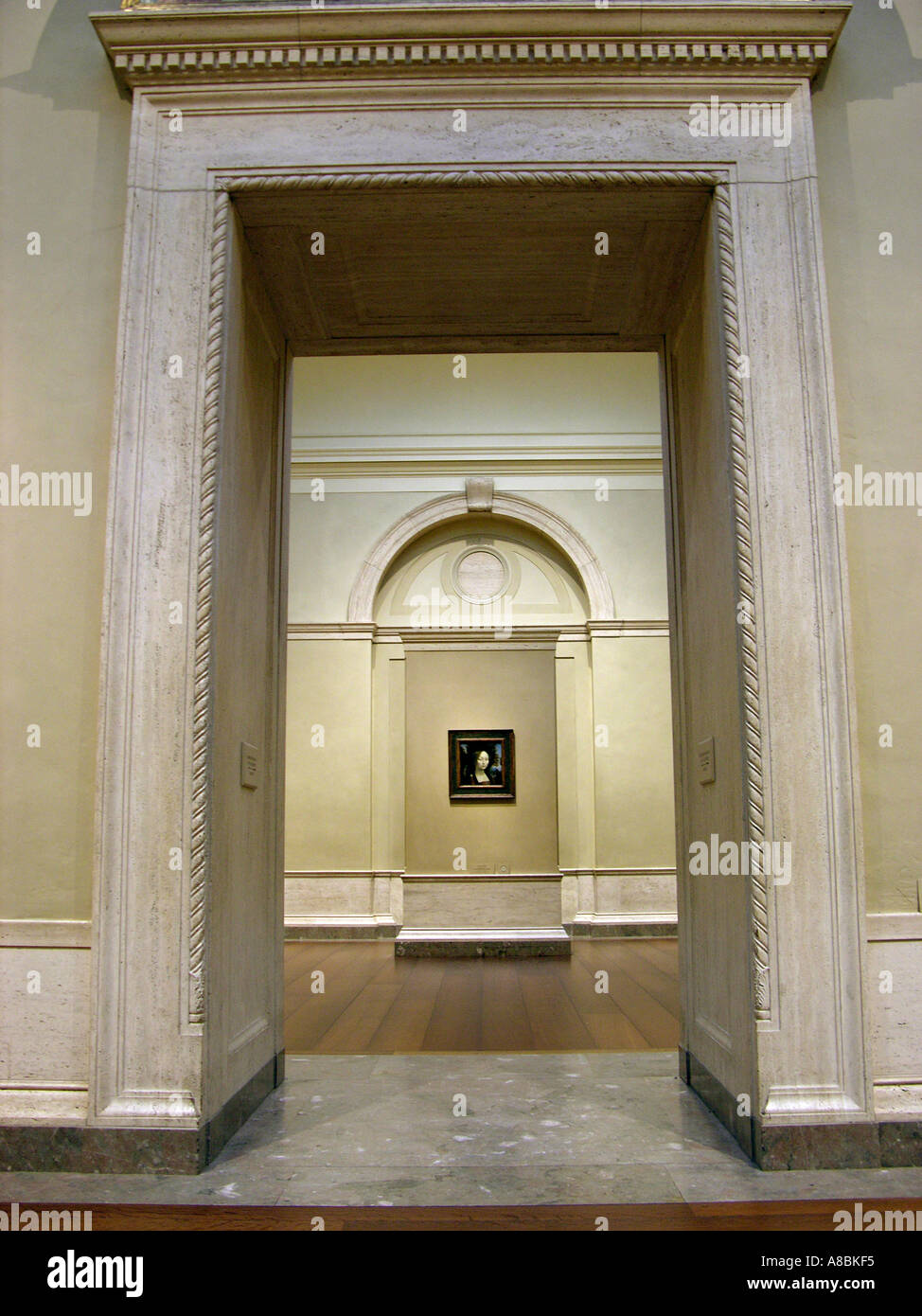 Die Nationale Kunstgalerie der Arbeit von Leonardo Da Vinci's Ginevra de'Benci Stockfoto