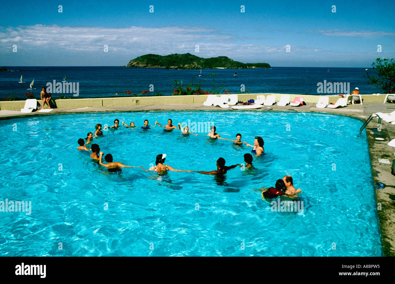 Mexico-Ixtapa-Pool im Club Med Stockfoto