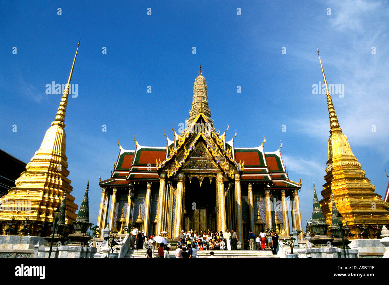 Thailand Bangkok Heilige Wat Pra Keo Tempelgelände Stockfoto