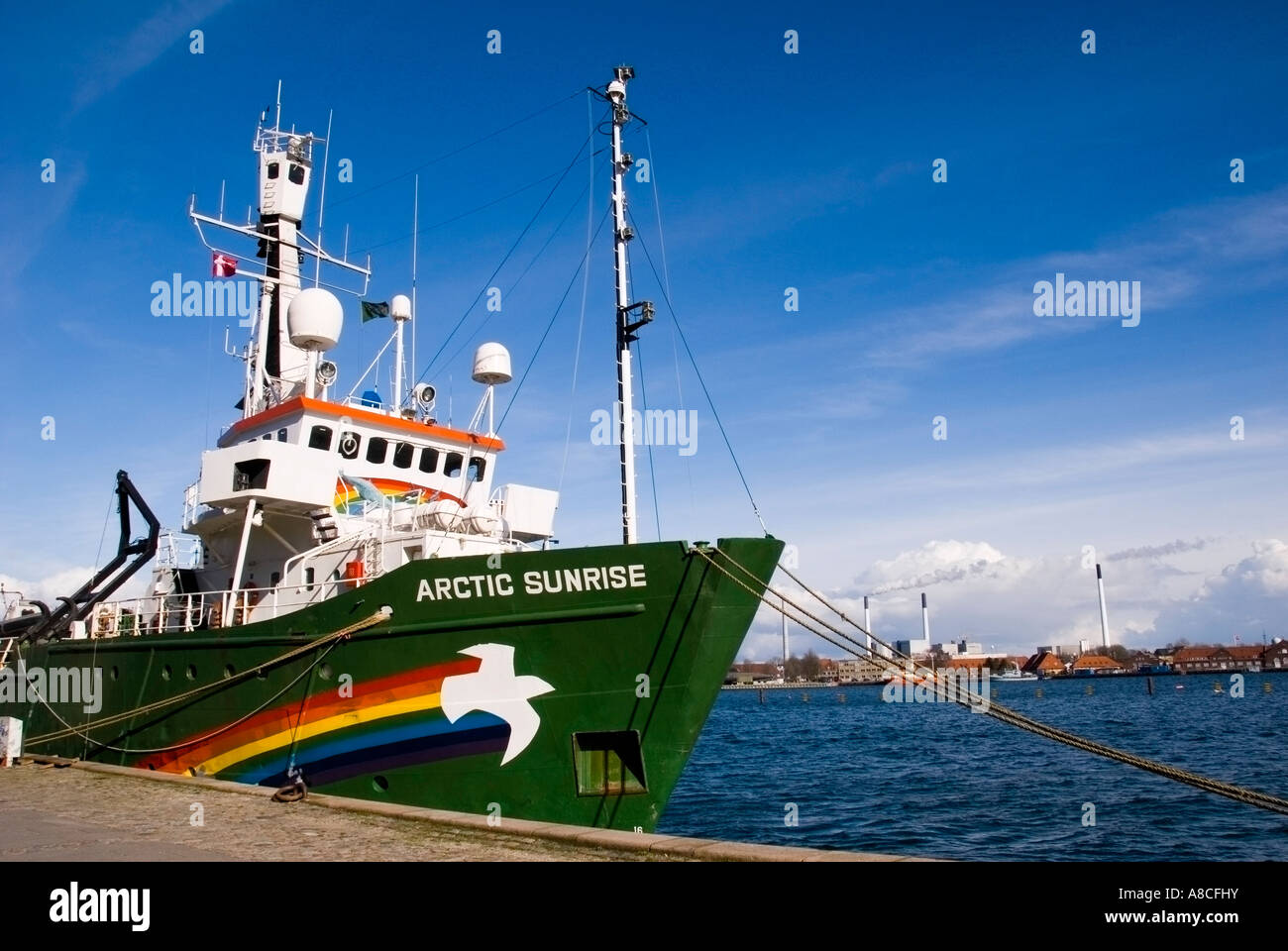 MV Arctic Sunrise vertäut in Kopenhagen Dänemark Stockfoto