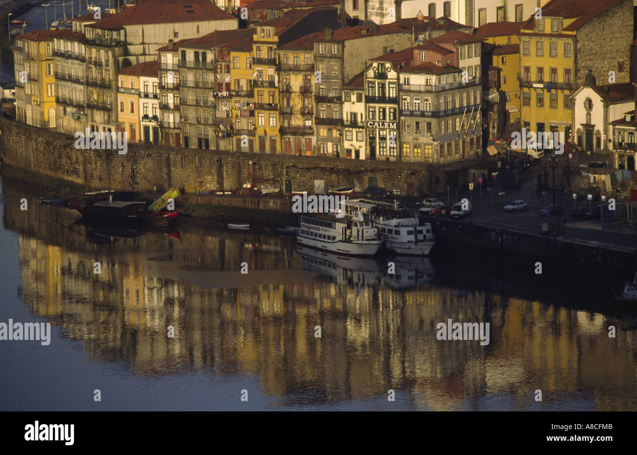 Douro Flussufer Porto Stockfoto
