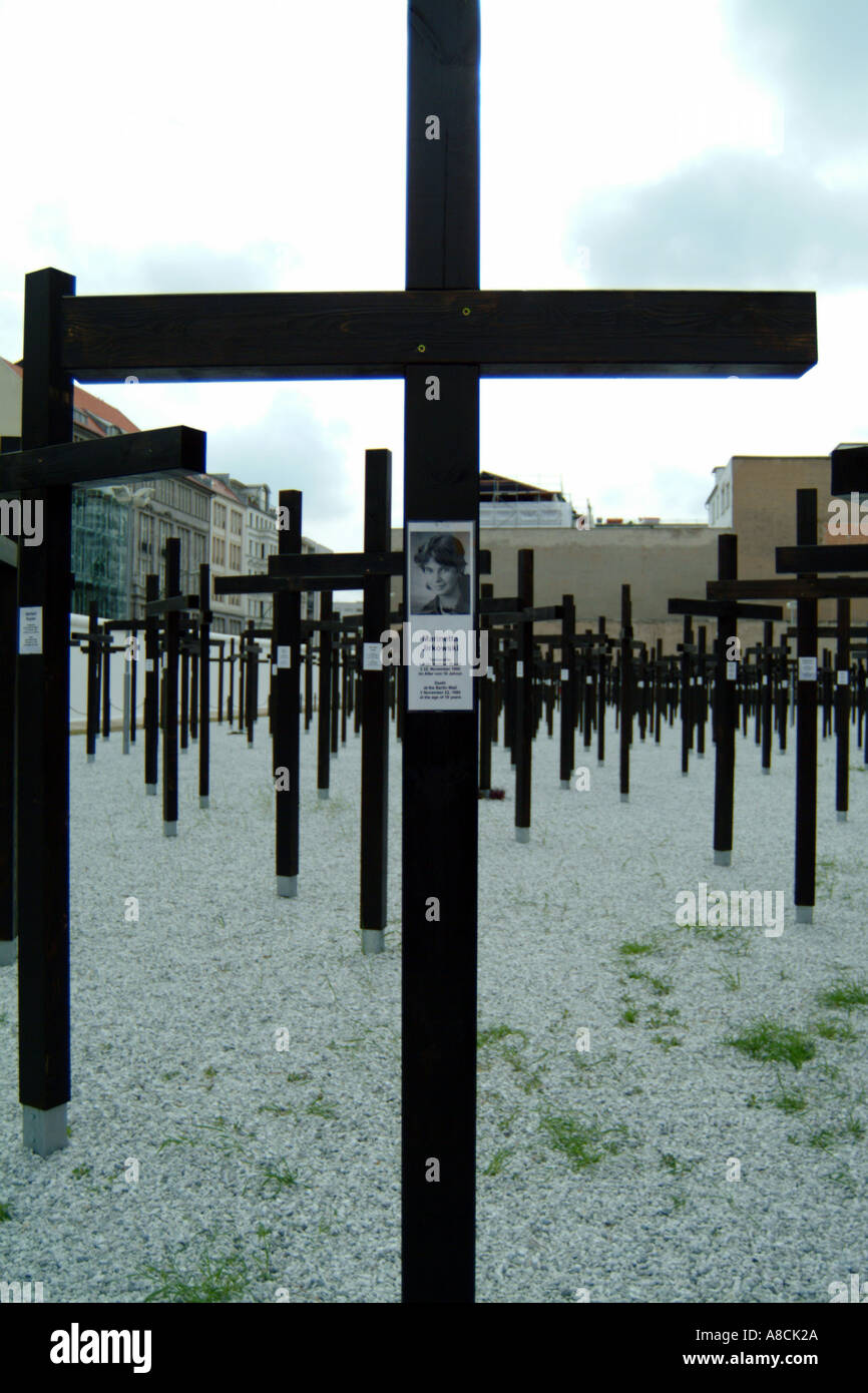 Checkpoint Charlie alliierte Kontrollpunkt Berlin Deutschland Stockfoto