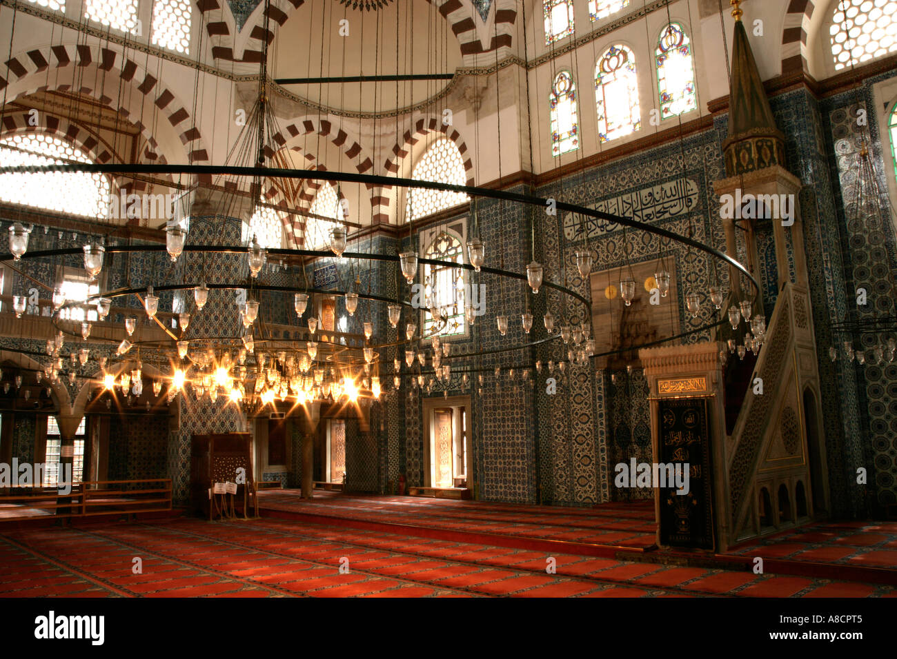 RUSTEM PASA MOSCHEE, ISTANBUL, TÜRKEI Stockfoto