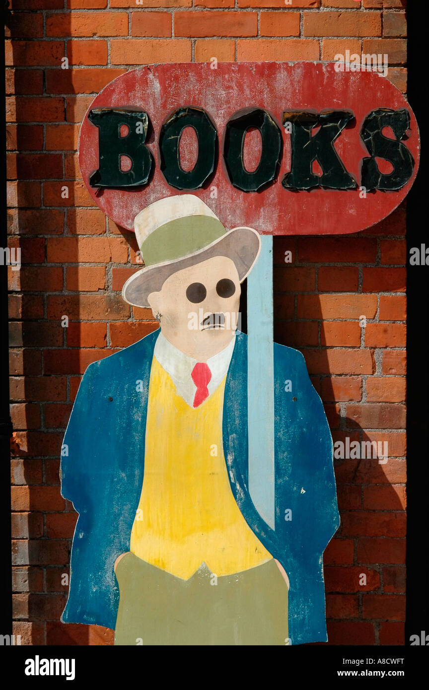 James Joyce-Buch-Shop-Zeichen Stockfoto