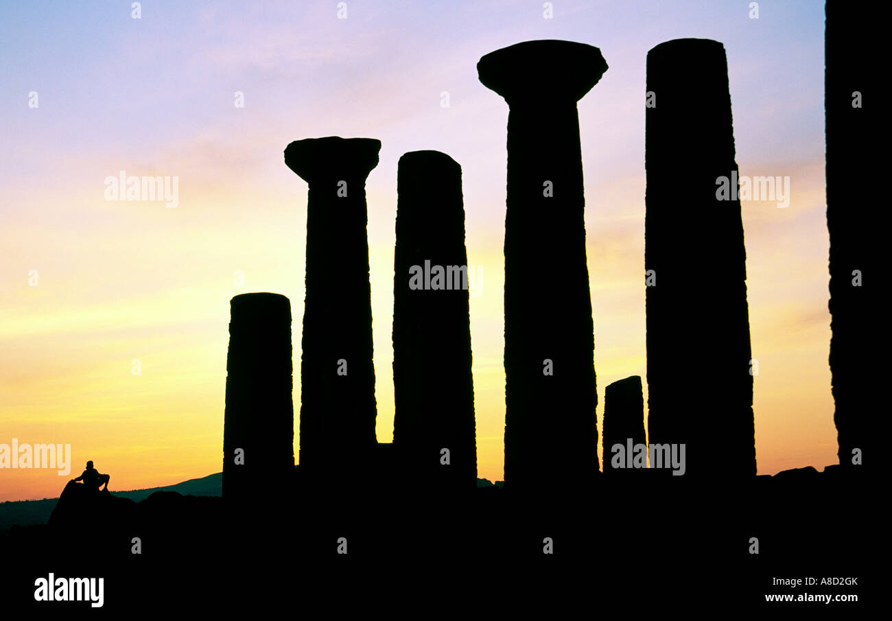 Agrigento, Sizilien, Italien. Der Tempel des Herkules in der antiken griechischen Tal der Tempel in Agrigent Stockfoto