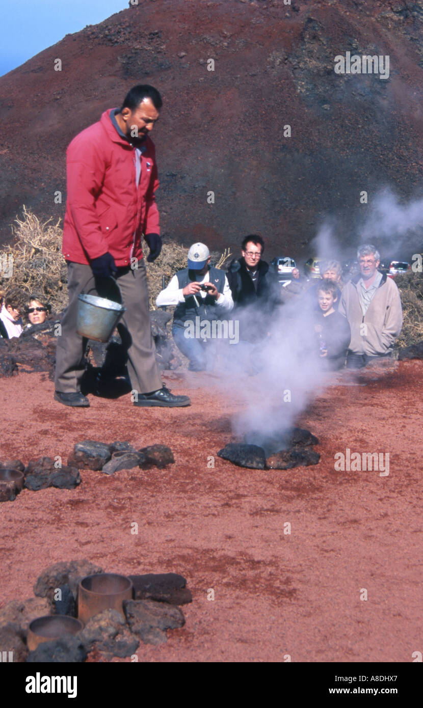 TIMANFAYA NATIONALPARK. LANZAROTE. KANARISCHE INSELN Stockfoto