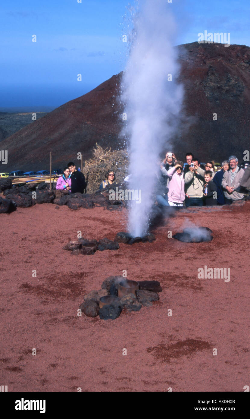 TIMANFAYA NATIONALPARK. LANZAROTE. KANARISCHEN INSELN EUROPAS Stockfoto