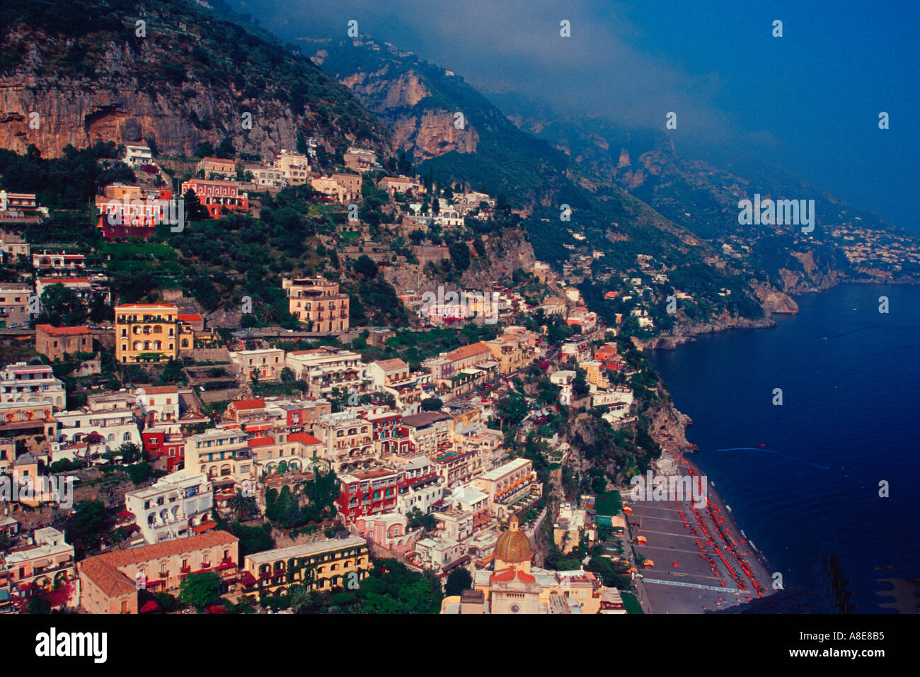 Positano und Amalfi Küste Positano Italien Stockfoto