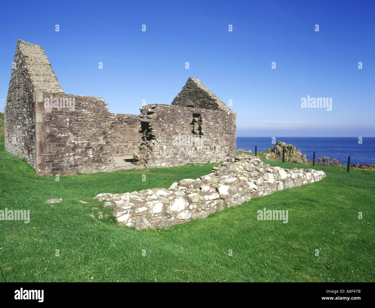 Dh St Ninians Kapelle INSEL WHITHORN DUMFRIES Kirchenruine aus dem 13. Jahrhundert galloway religiöses St ninian Schottland Stockfoto