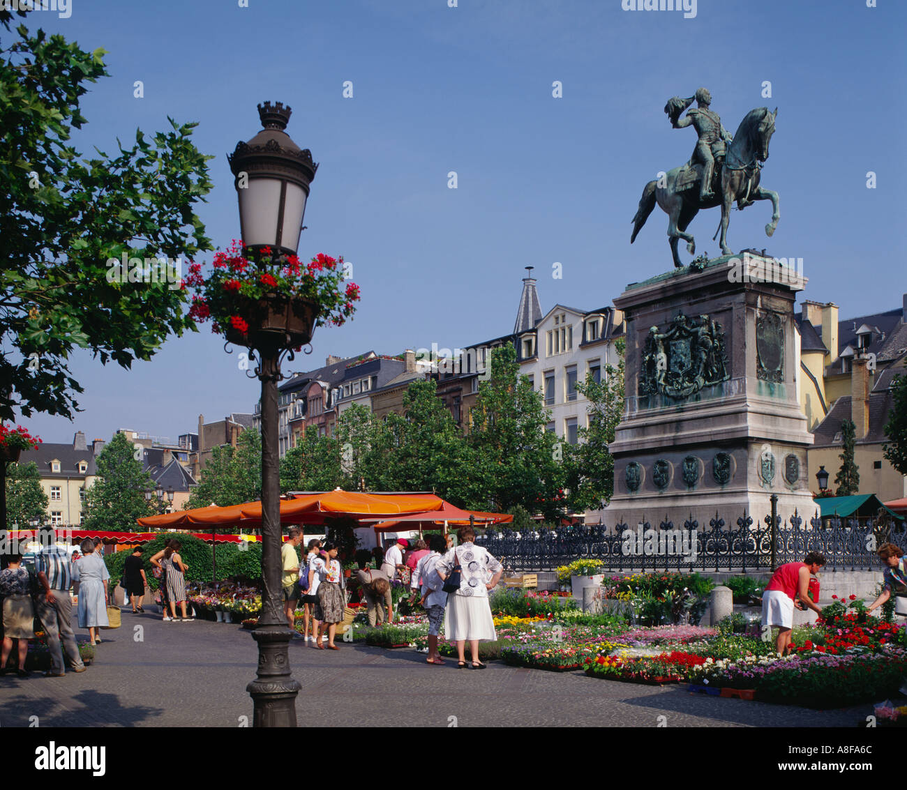 Flower Market Place Guillaume II Stadt Luxemburg Luxemburg