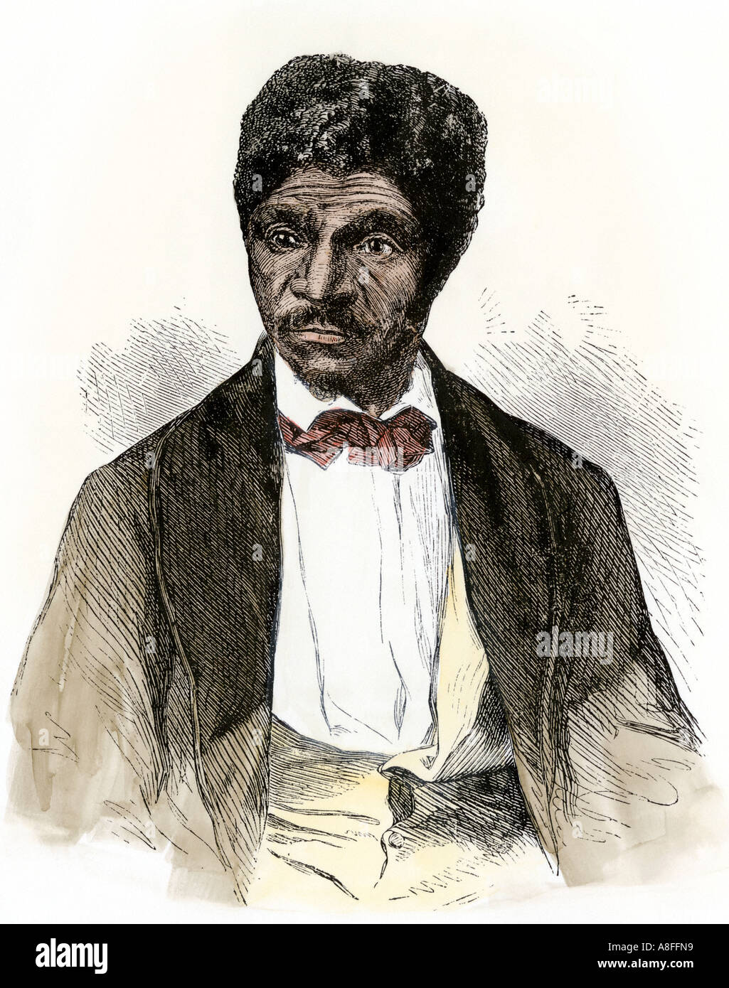 Dred Scott 1857, der Fall des Höchsten Gerichts verloren und war gegen die Sklaverei nach Wohnsitz in einem freien Staat zurückgegeben. Hand - farbige Holzschnitt Stockfoto