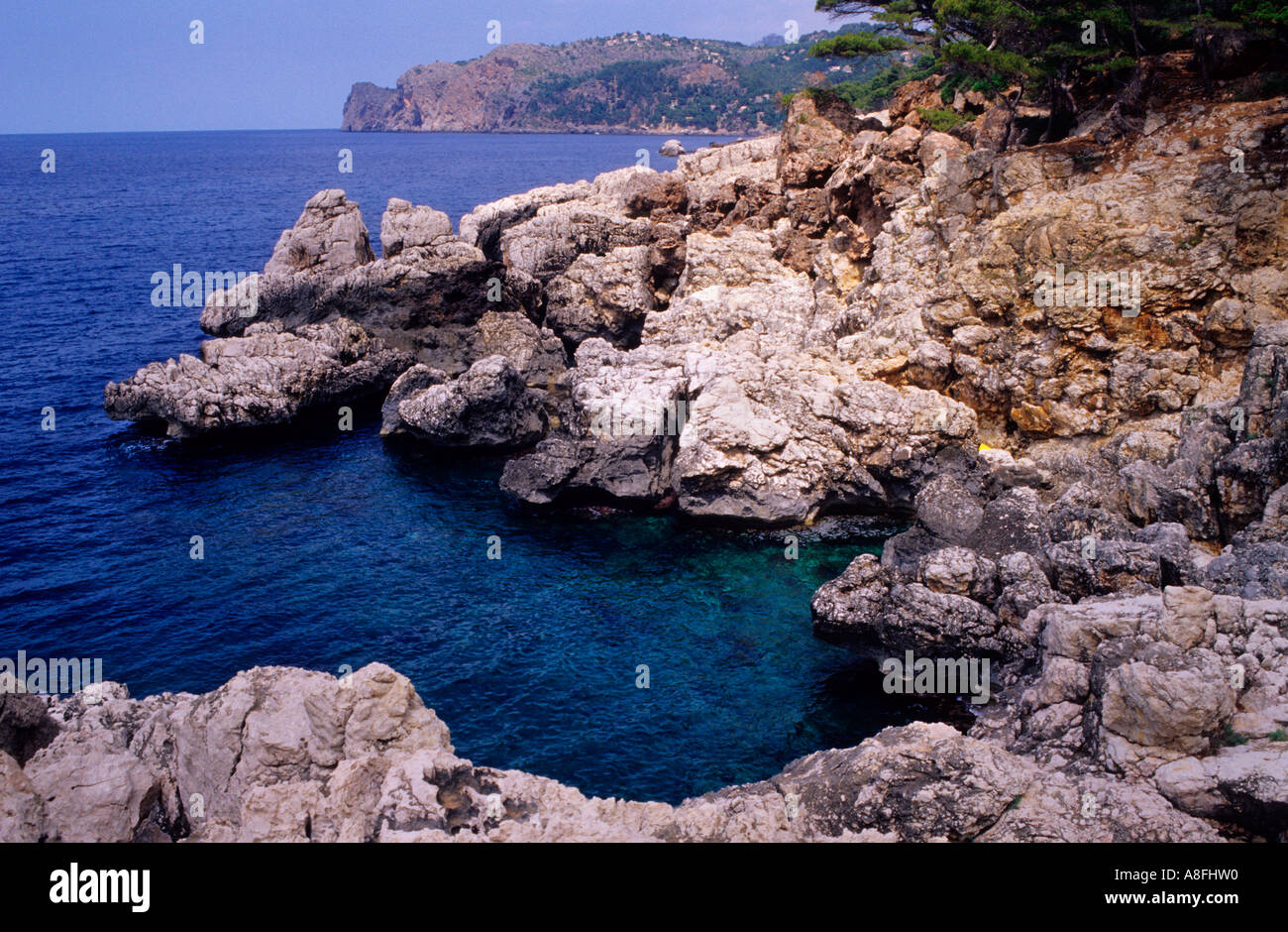 Costa Nord (Nordküste), Deia. Mallorca. Balearischen Inseln. Spanien Stockfoto