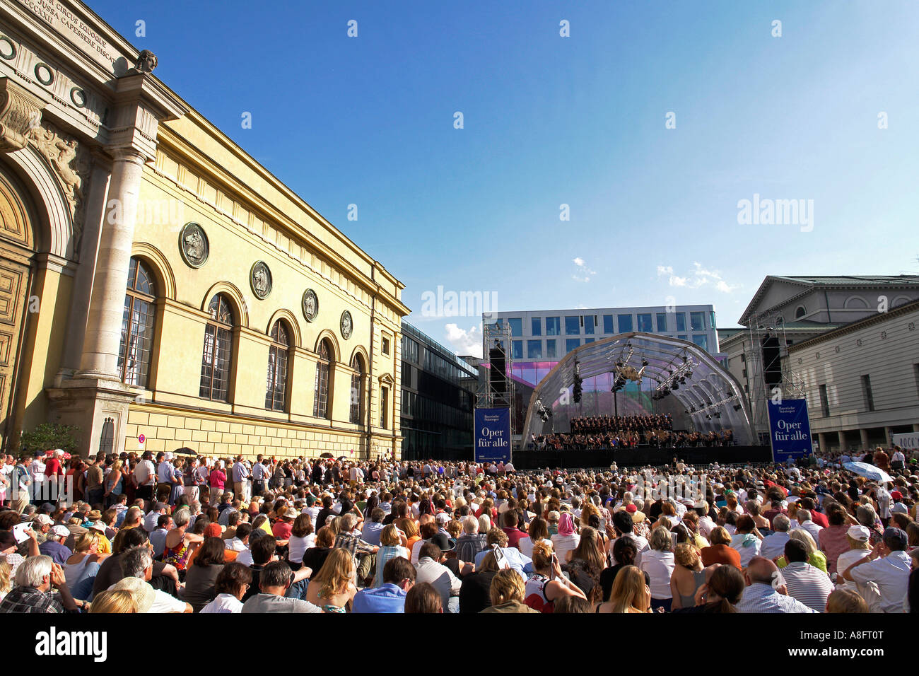 Open Air Konzert in München Bayern Deutschland Stockfoto
