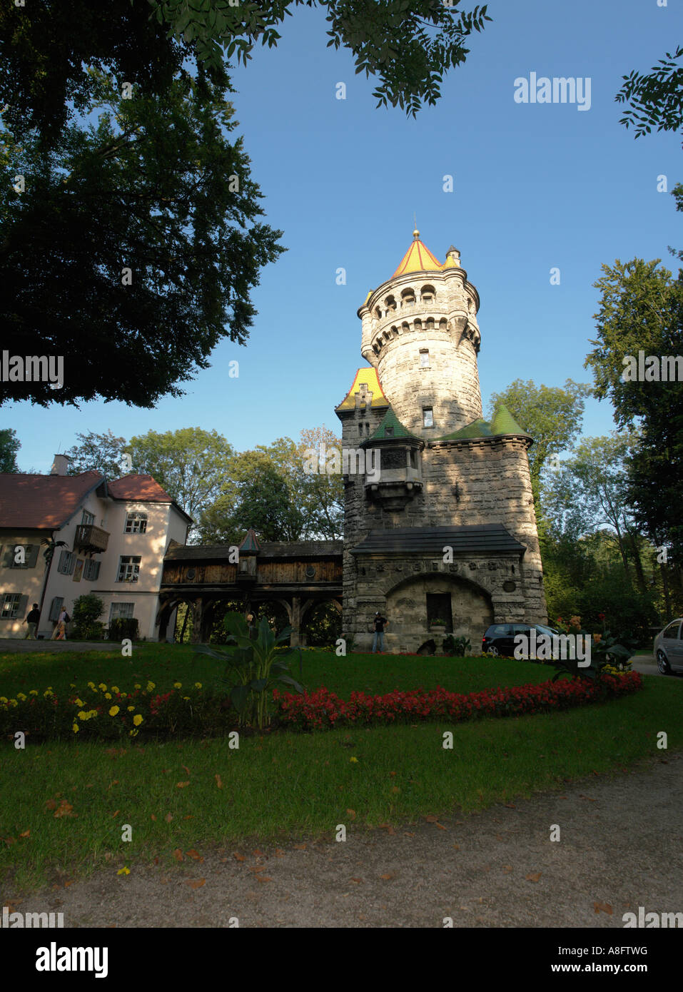 Mutterturm Herkomermuseum Landsberg am Lech Bayern Stockfoto