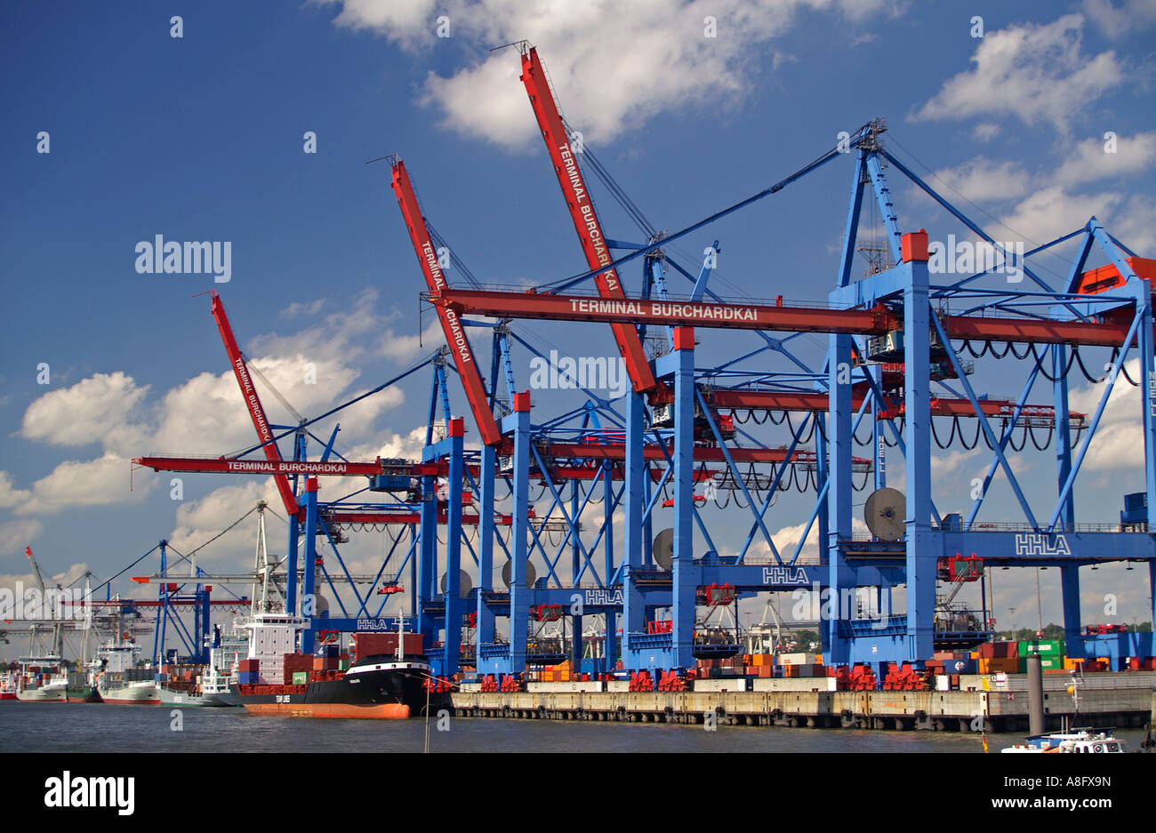 Hamburg Hafen terminal burchardkai Stockfoto