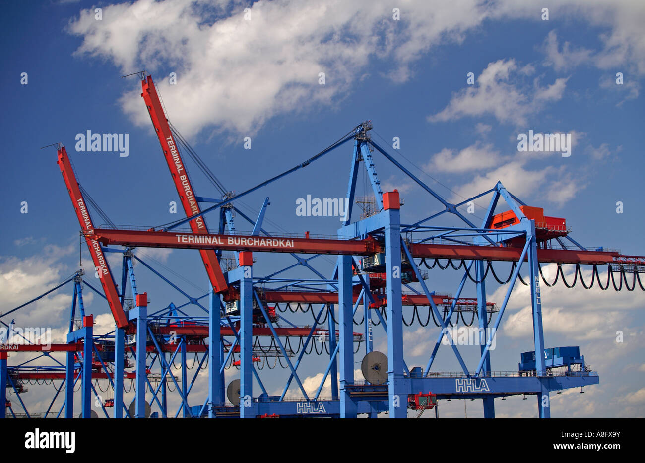 Hamburg Hafen terminal burchardkai Stockfoto