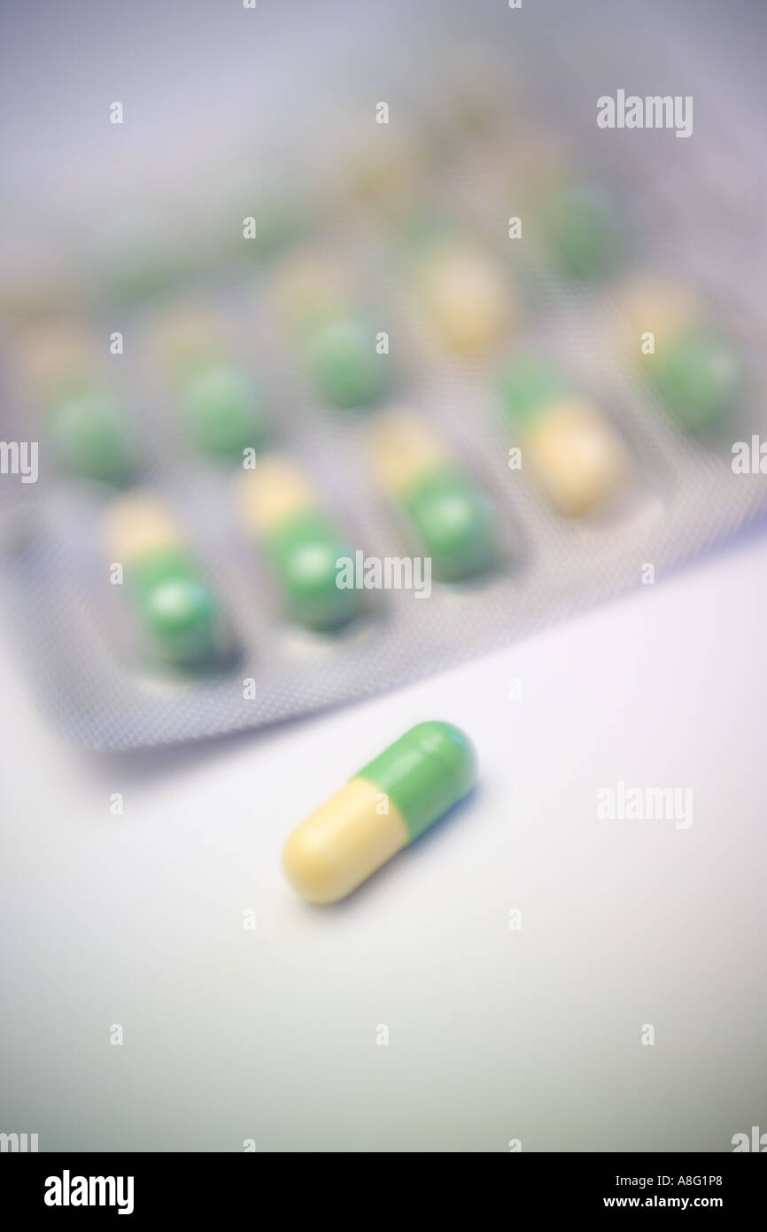 Pillen in Blisterpackung Stockfoto