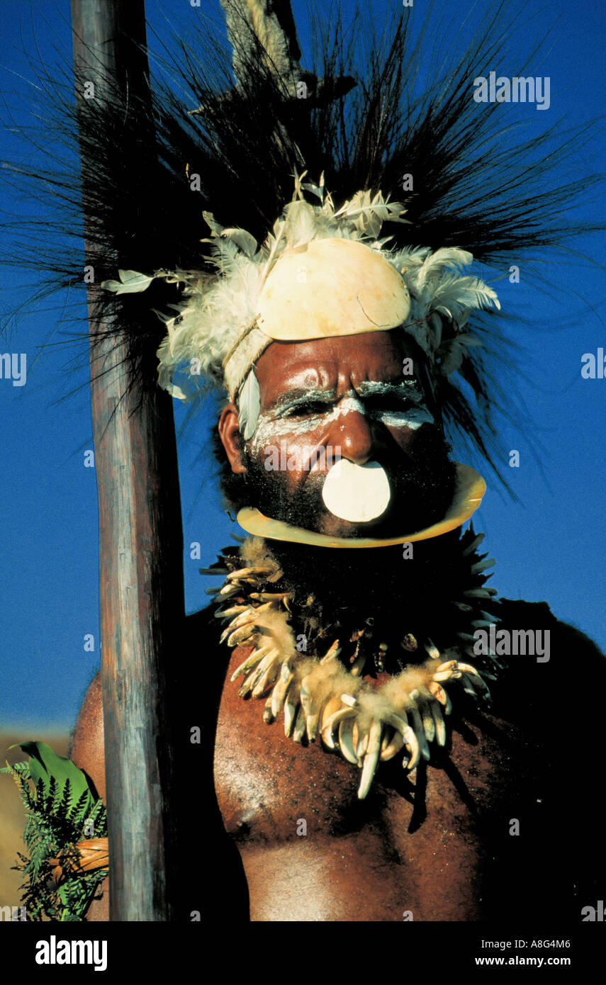 dekorierte Aborigines, Mt. Hagen, Papua-Neuguinea Stockfoto