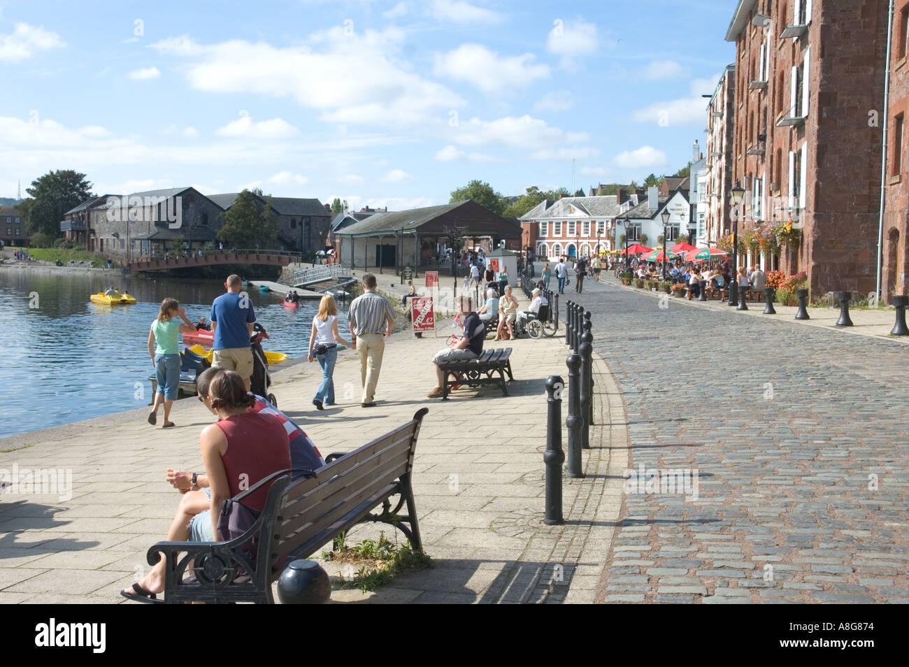 Kai, Fluß Exe, Exeter, Devon. Stockfoto