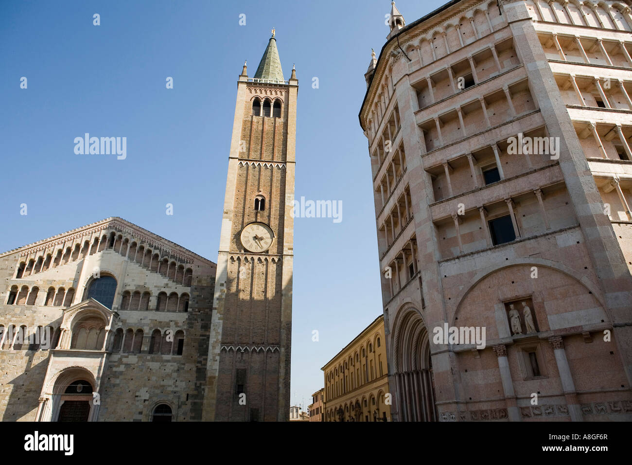 Piazza Duomo, Parma, Emilia Romagna, Italien Stockfoto