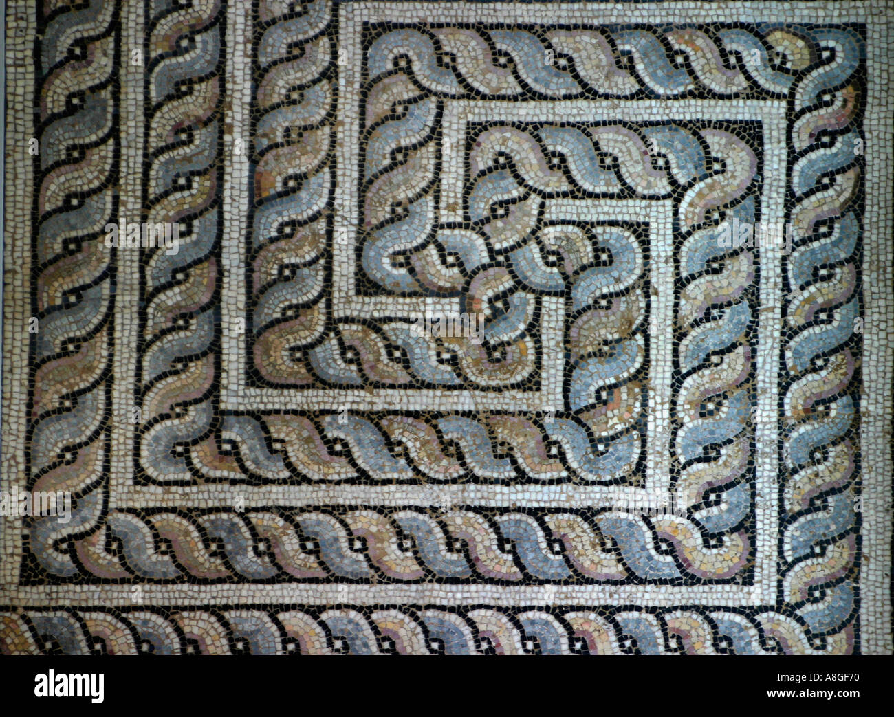 Mosaik-Fußböden Detail Türkei Stockfoto