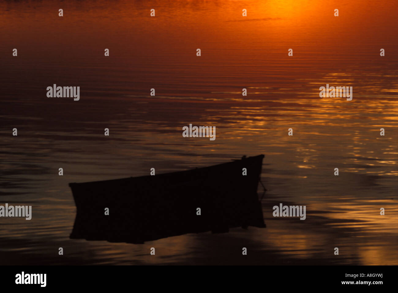 Boot-Silhouette Martha s Vineyard Stockfoto