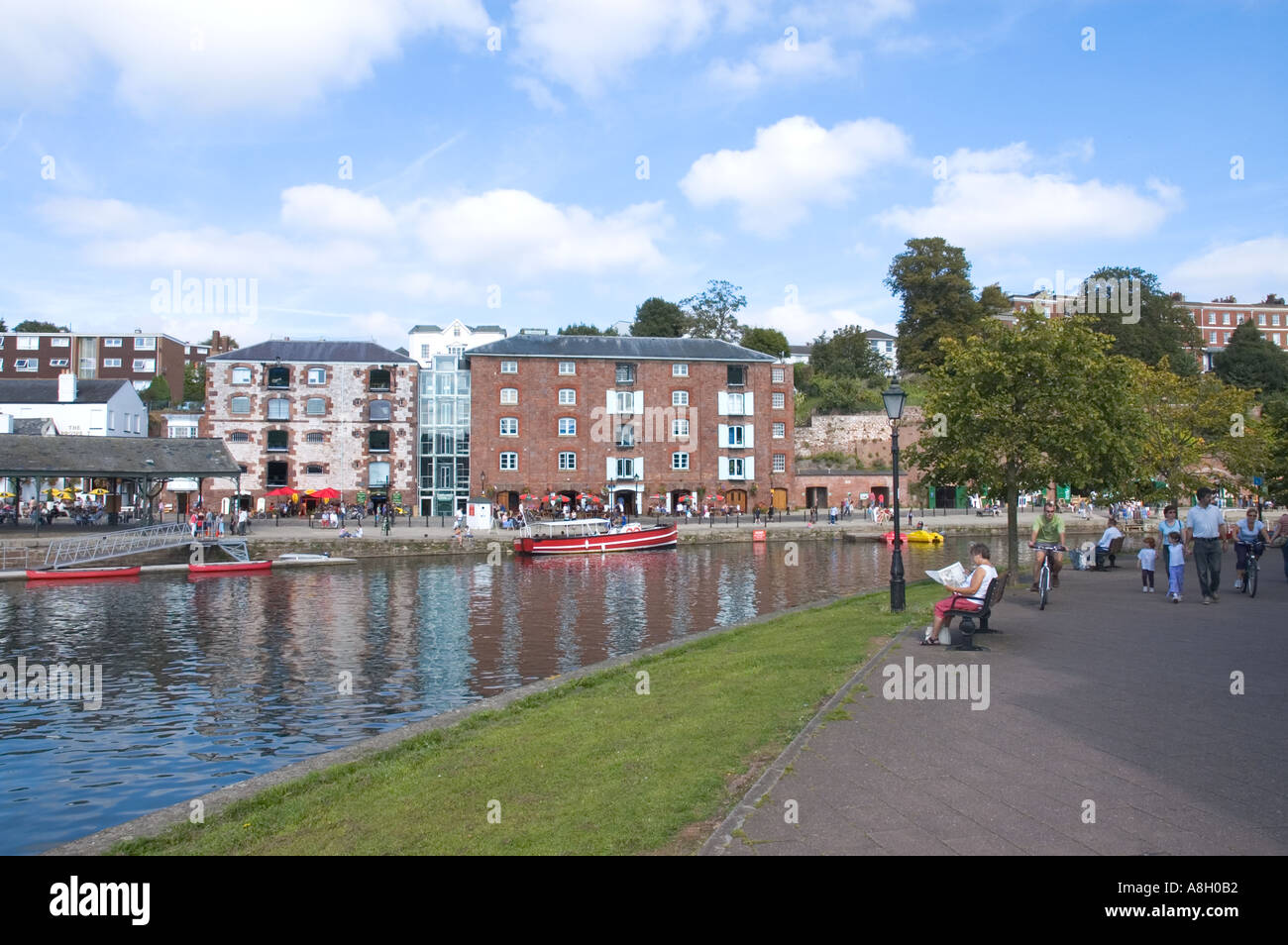 Kai, Fluß Exe, Exeter, Devon. Stockfoto