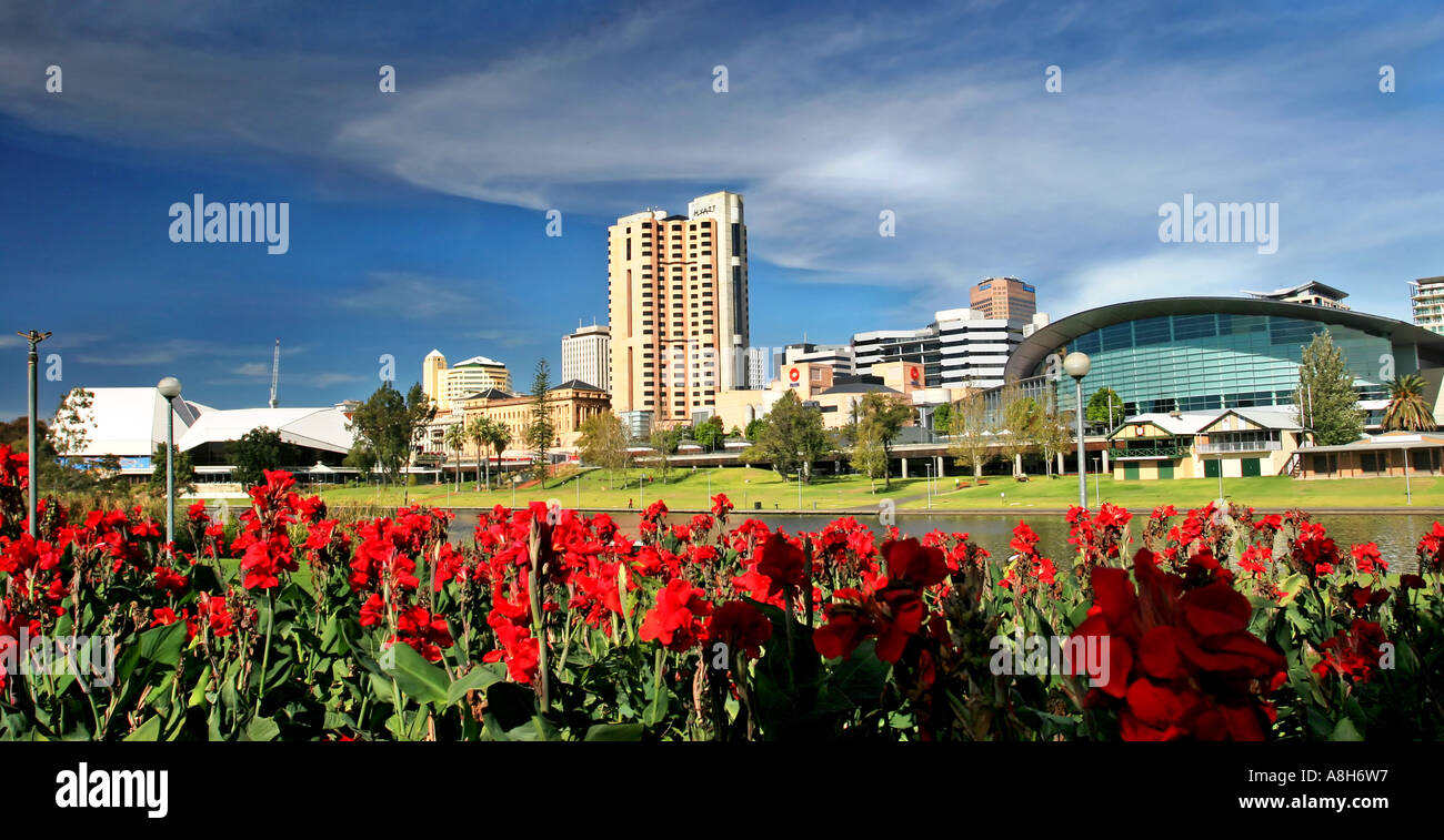 2 Adelaide City Skyline Stockfoto