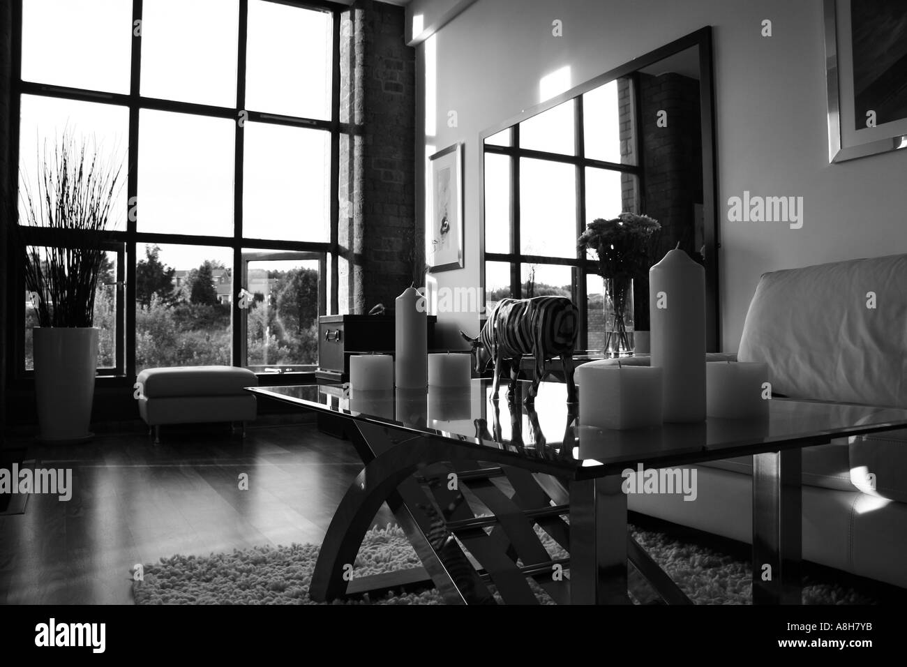 "Moderne Loft-Wohnung in umgewandelt Mühle komplexe Bolton Lancashire" Stockfoto