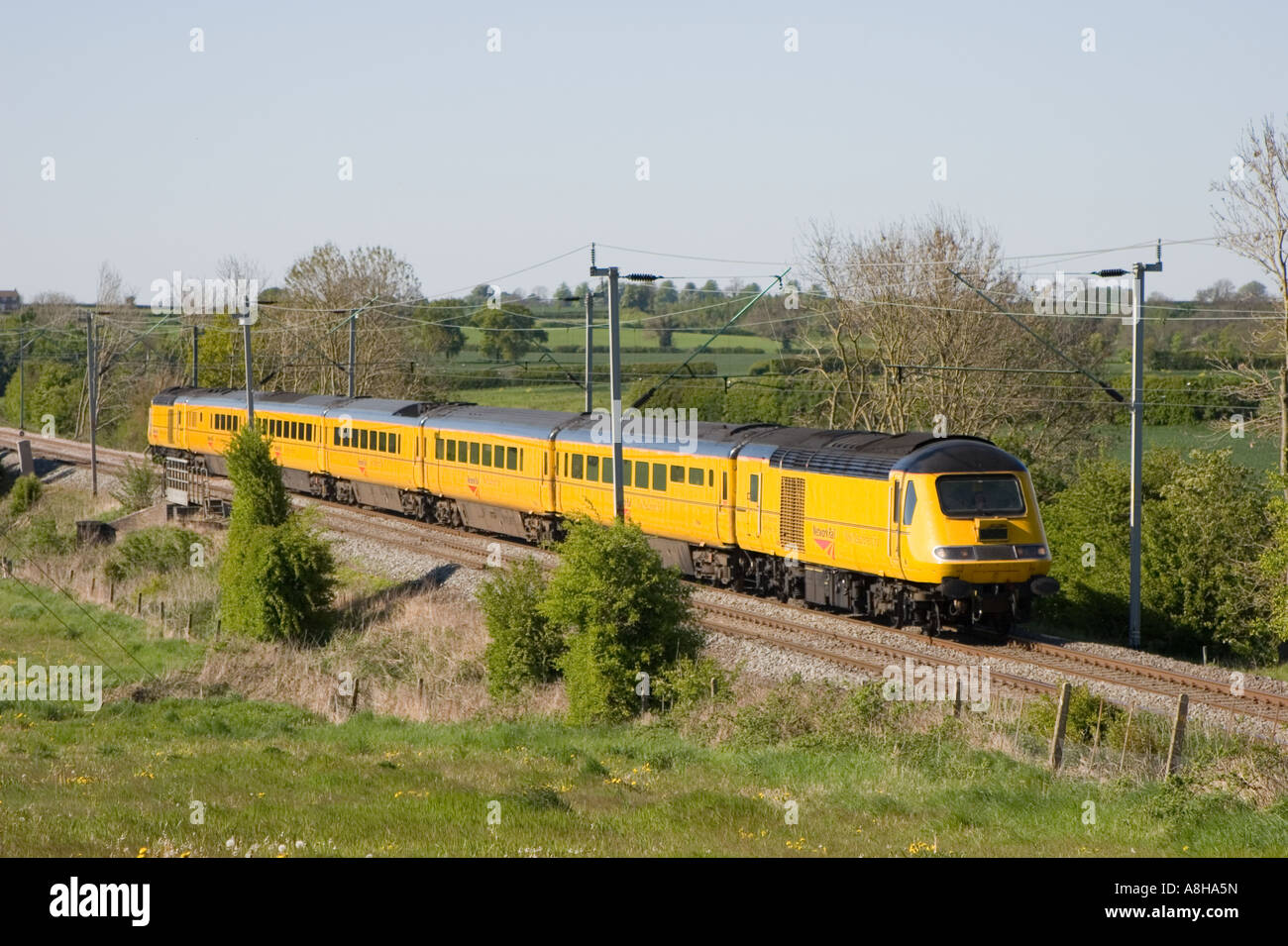 Network Rail neue Messung Zug HST in der Nähe von Long Buckby Stockfoto
