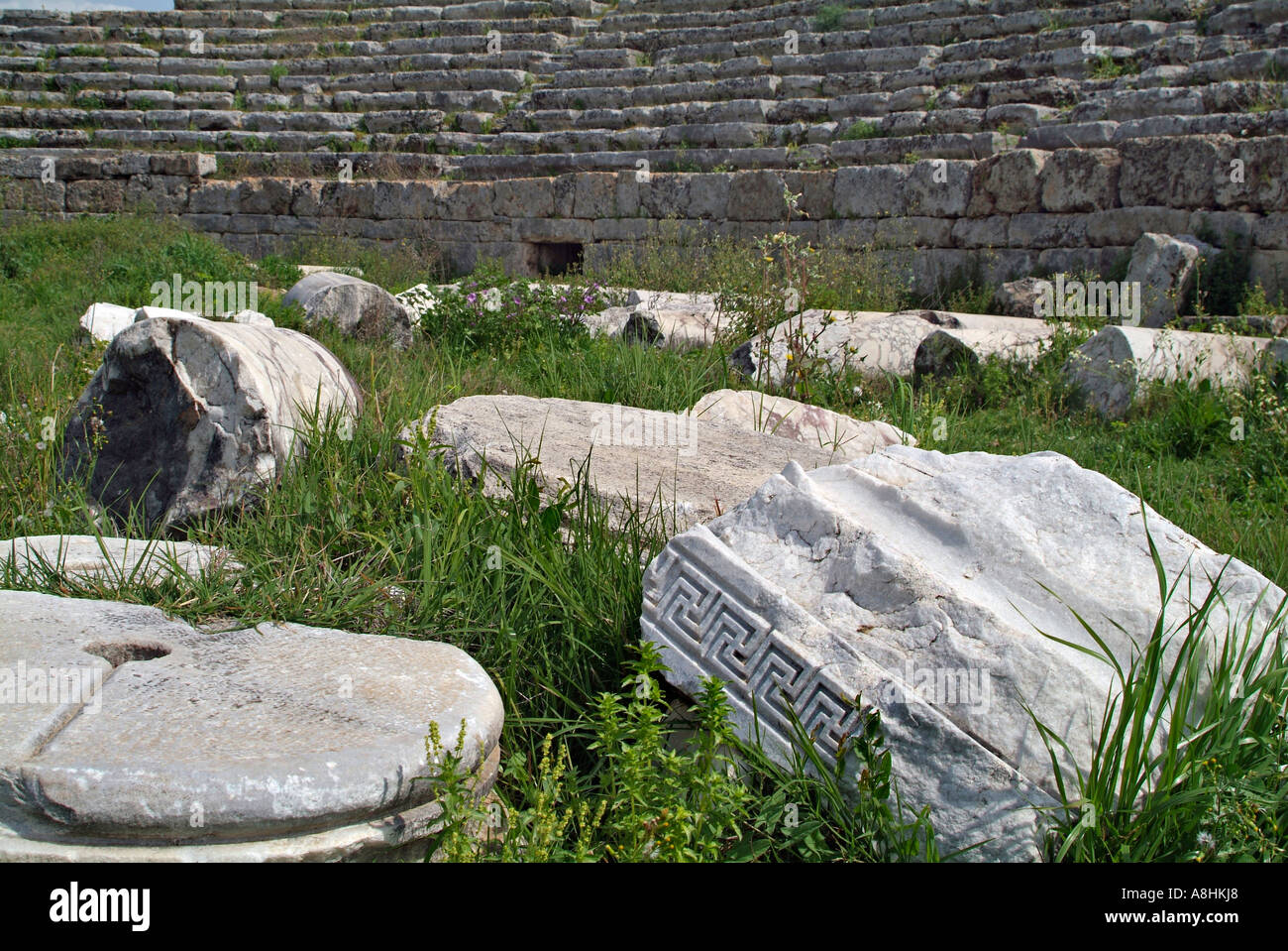 Römische Ruinen von Perge in der Nähe von Antalya Türkei Perge war eine wichtige Stadt in Pamphylien ließ sich c 1500BC durch die Hethiter Stockfoto