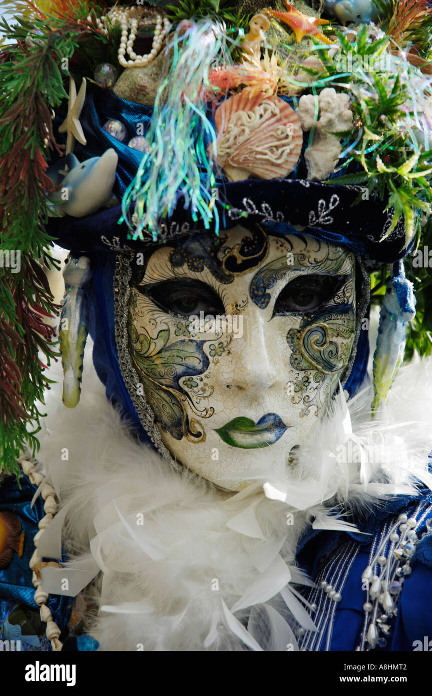Porträt der Meerjungfrau Maske am Karneval in Venedig, Italien  Stockfotografie - Alamy