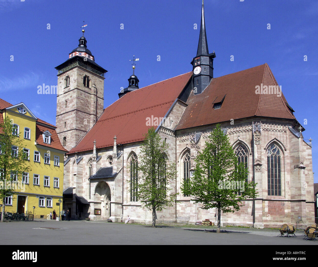 Kirche in der Stadt Schmalkalden, Deutschland Stockfotografie Alamy
