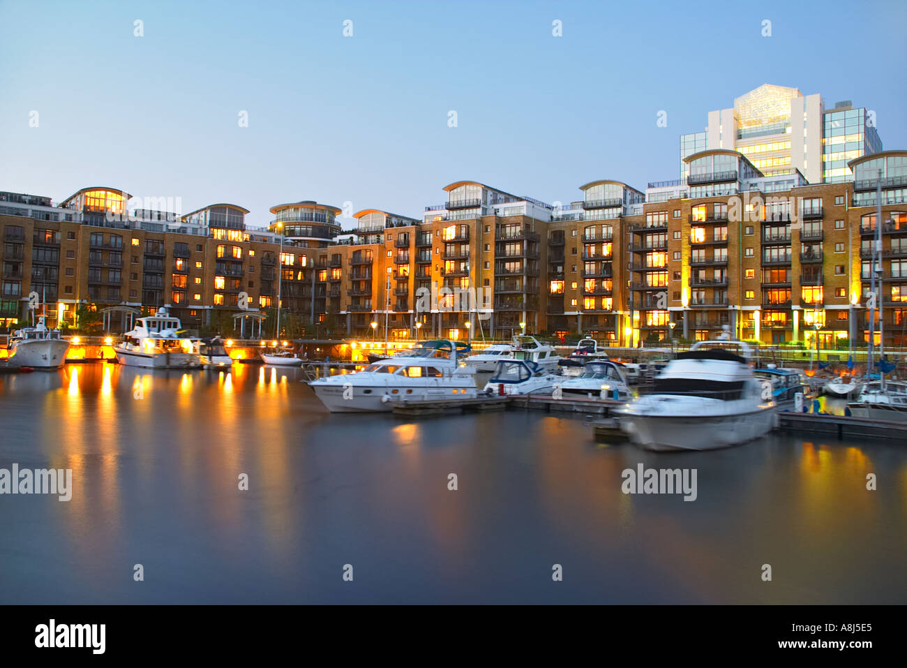 St Katherines Dock in London England Stockfoto