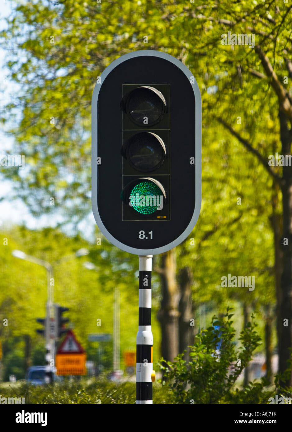 Ampel-Signale auf grün Stockfoto