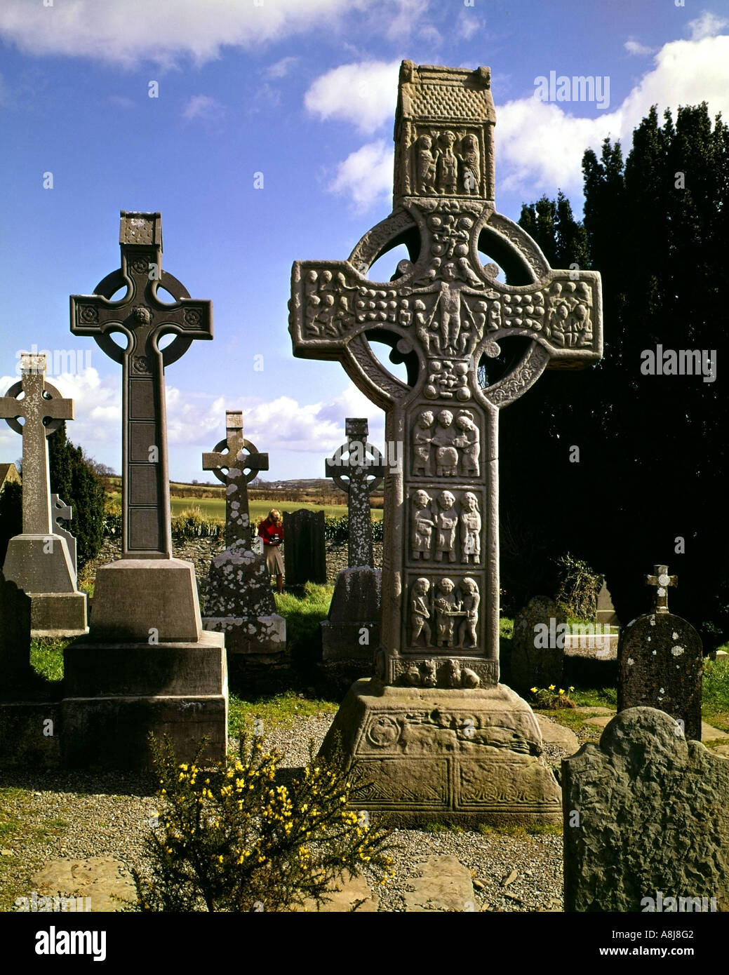 IE - CO. LOUTH: Die Muiredach Kreuz in Monasterboice Stockfoto