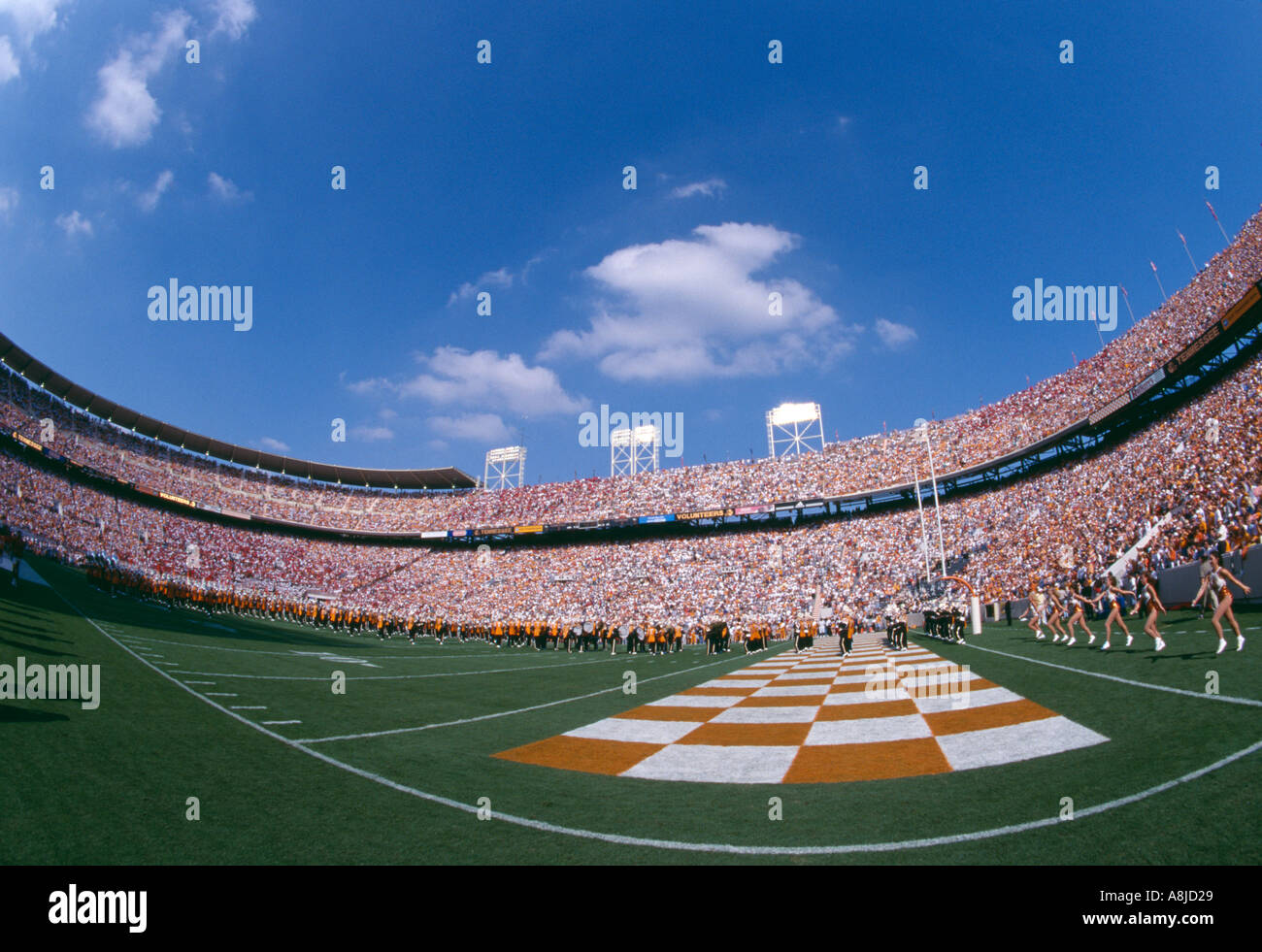 Fußballstadion UT Knoxville TN am Spieltag GA Bulldogs Stockfoto