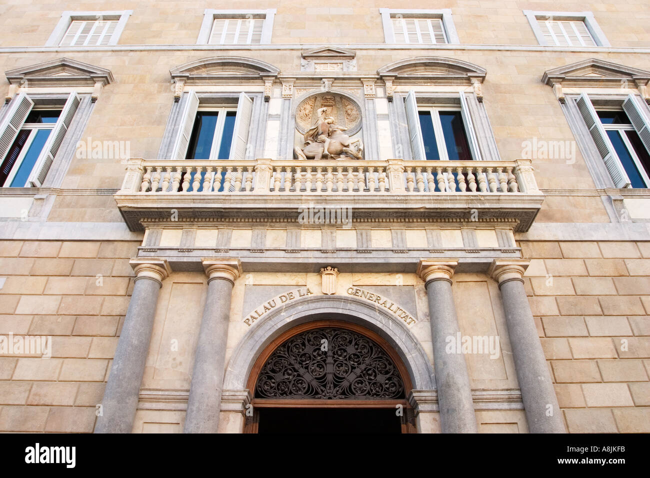 Palau De La Generalitat in Plaça Sant Jaume Barcelona Spanien Stockfoto