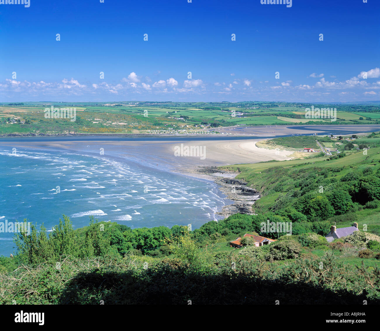 GB WALES PEMBROKESHIRE POPPIT SANDS VON CEMAES KOPF Stockfoto