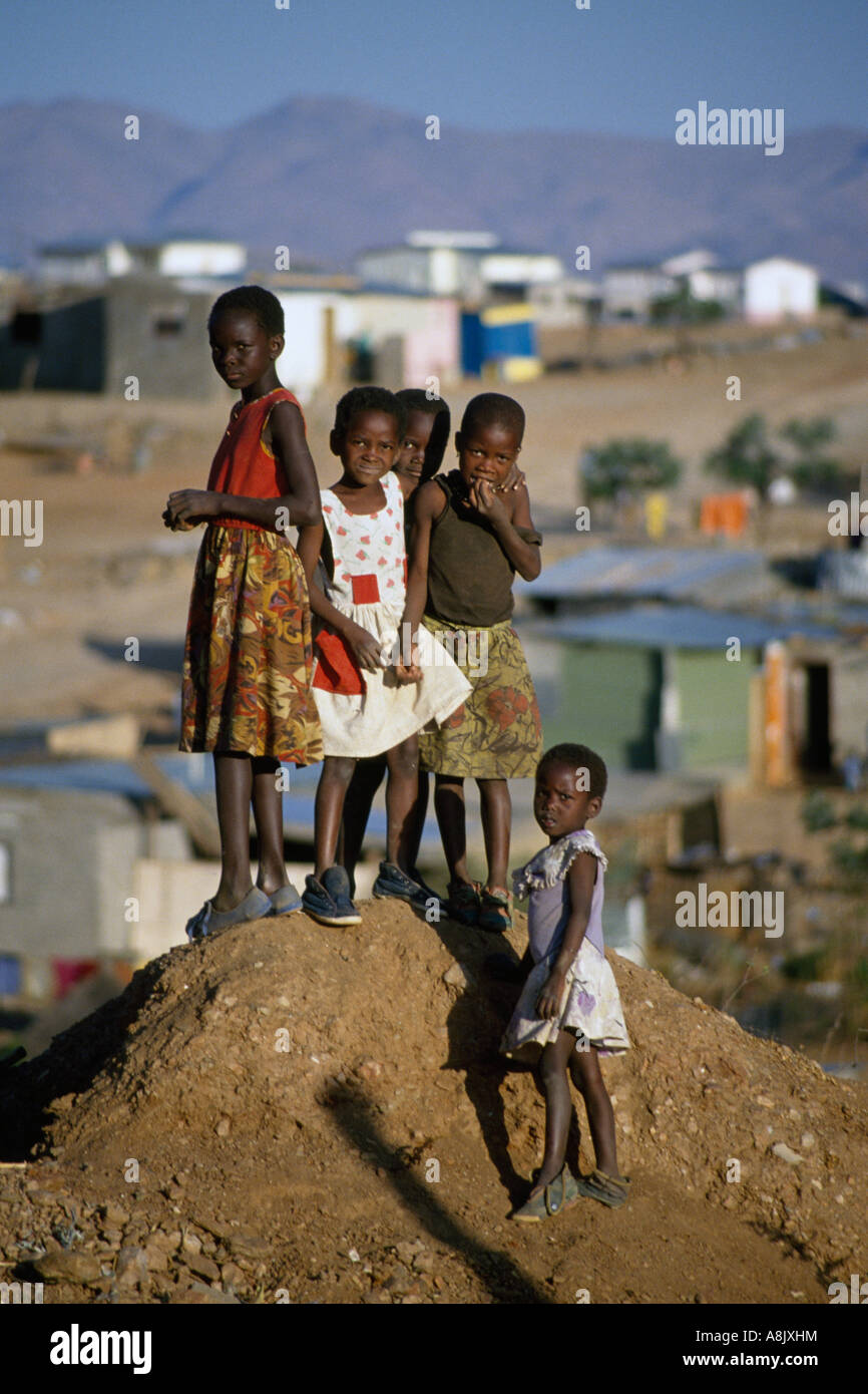 Kinder im Township Katutura Windhoek Namibia Stockfoto