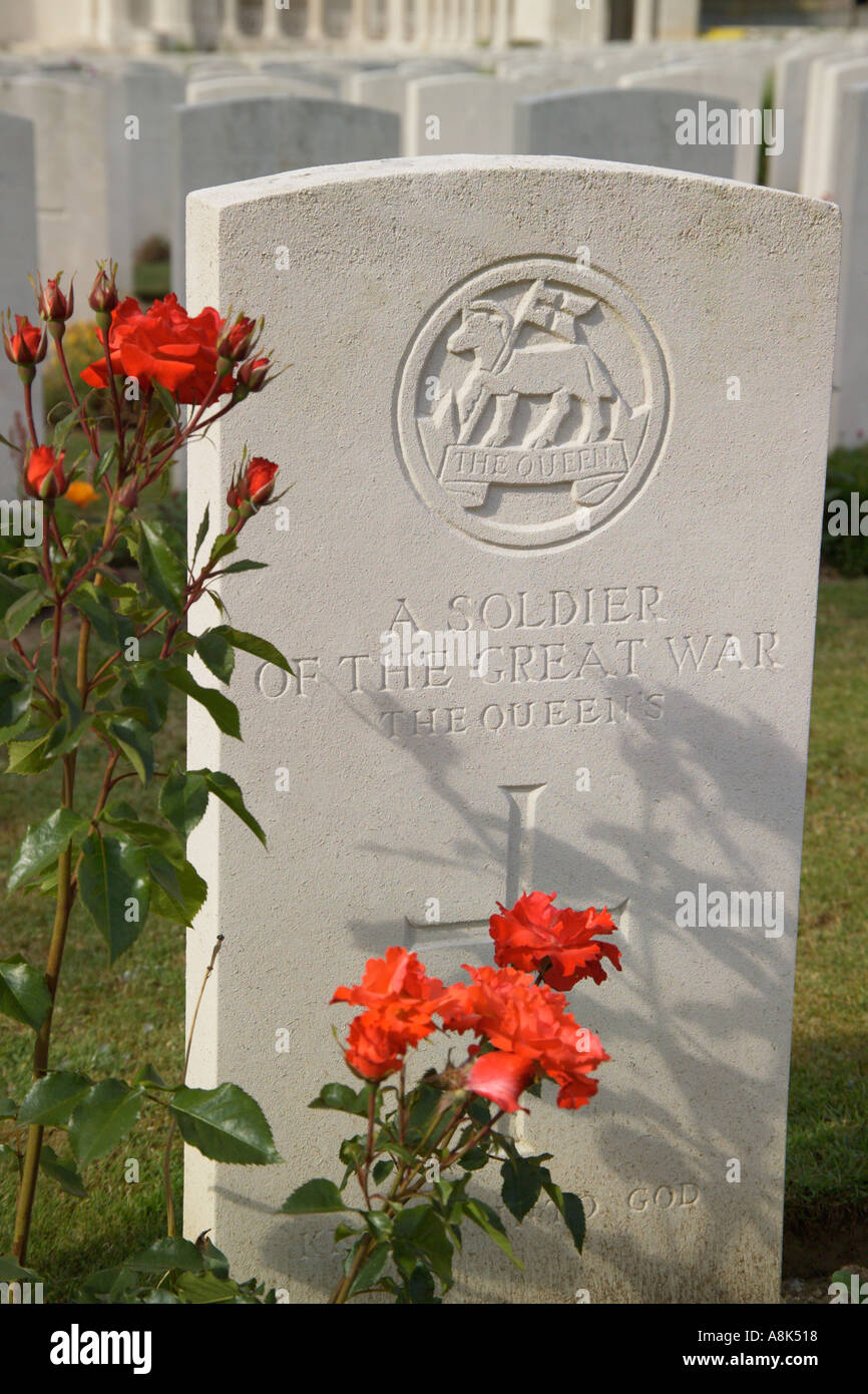 Britische ersten Weltkrieg Friedhof Vis En Artois Pas De Calais Frankreich Stockfoto