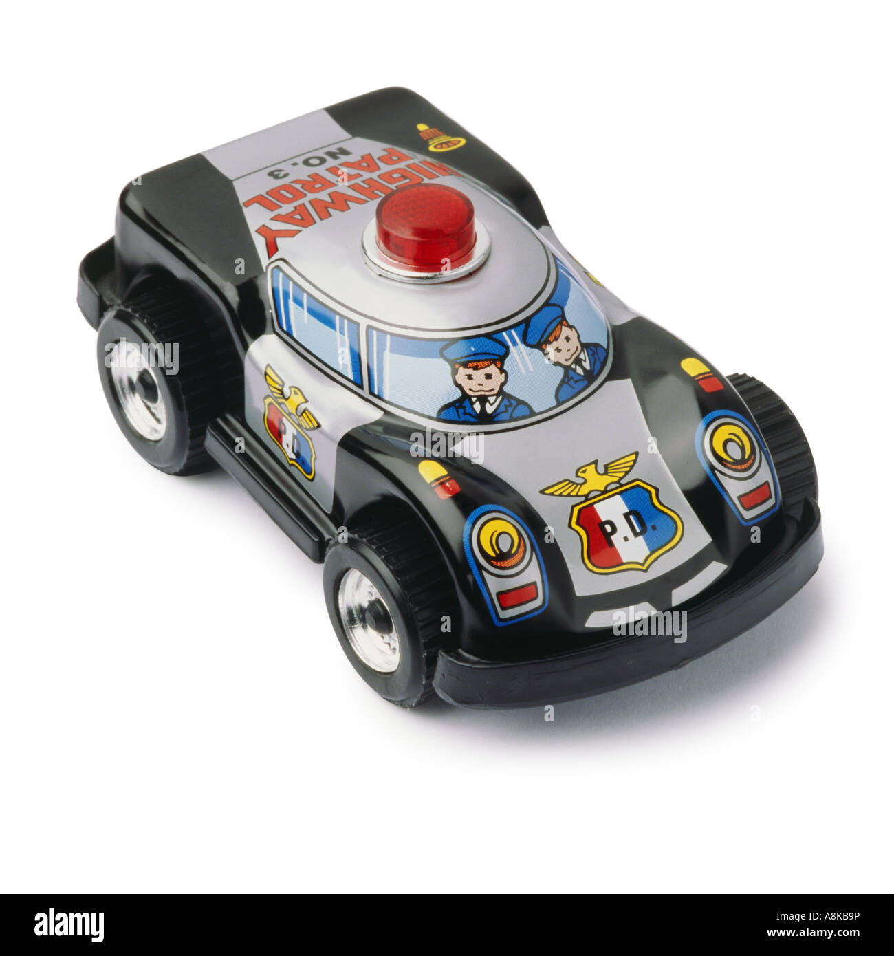 Ein Spielzeugauto Polizei Stockfoto