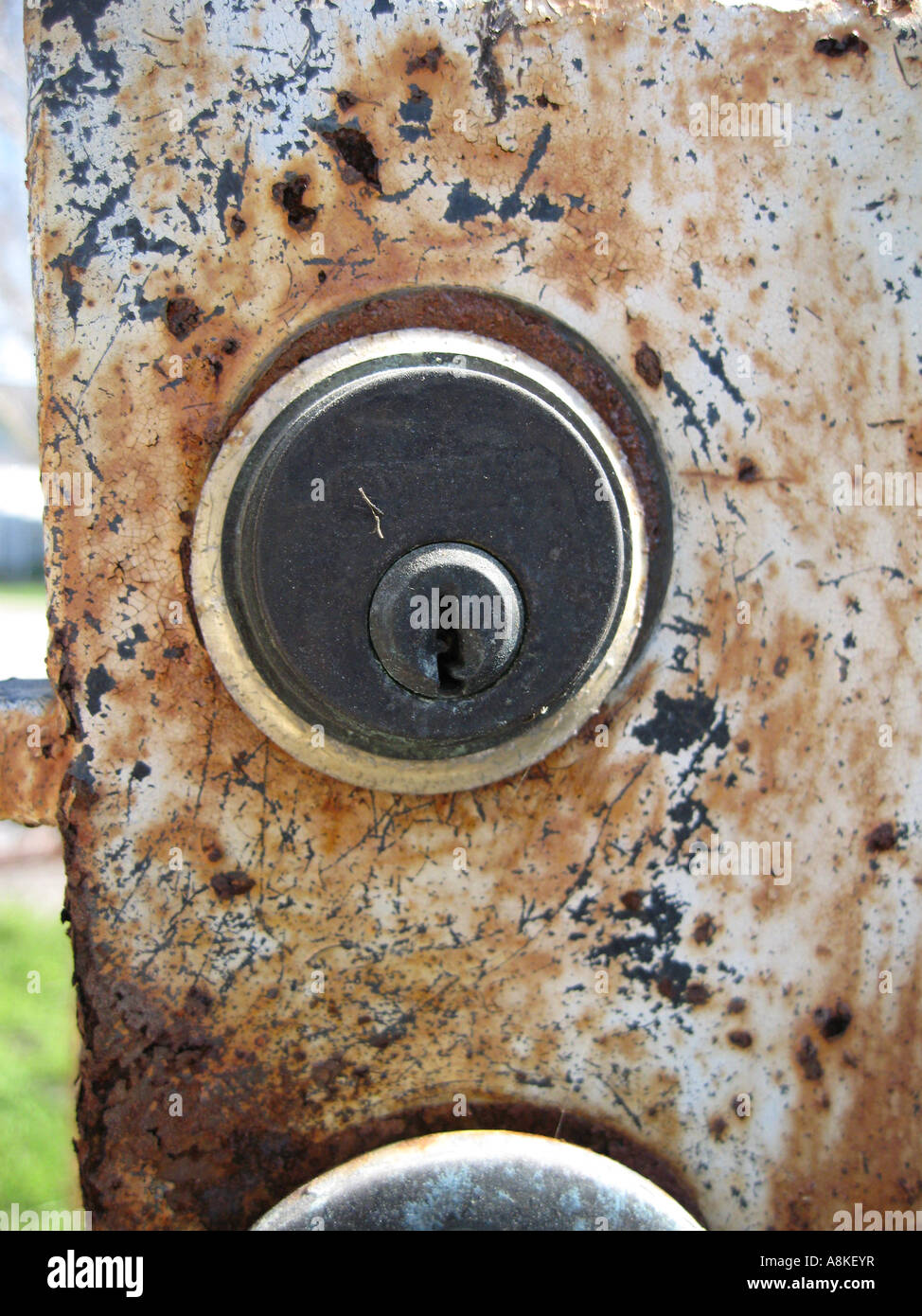 Schlüsselloch in eine alte Tür Stockfotografie Alamy